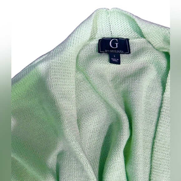 G by Giuliana Open Front Long Belted Knit Duster - Womens Size Large -Mint Green - Picture 2 of 3